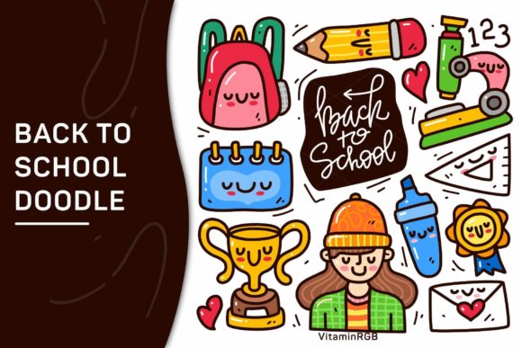 Back to School Doodle Collection Set