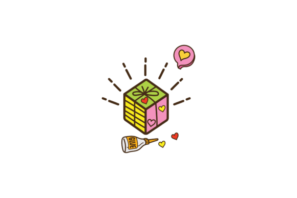 Back to School Gift Box and Glue Svg