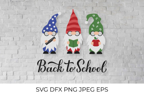 Back to School Gnomes. Gnome Student. Graphics