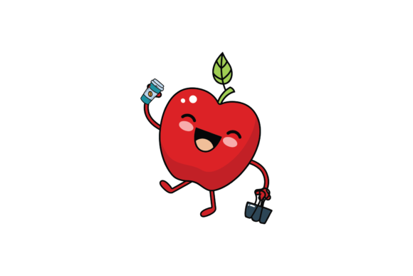 Back to School Kawaii Apple Svg: Graphics for Creative Projects