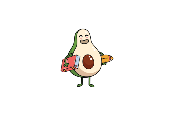 Back to School Kawaii Avocado Svg