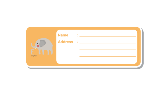 Back to School Label Animal Elephant Svg Graphics