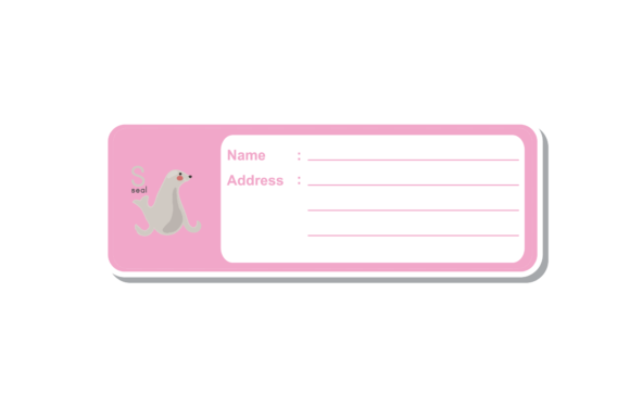 Back to School Label Book Animal Seal