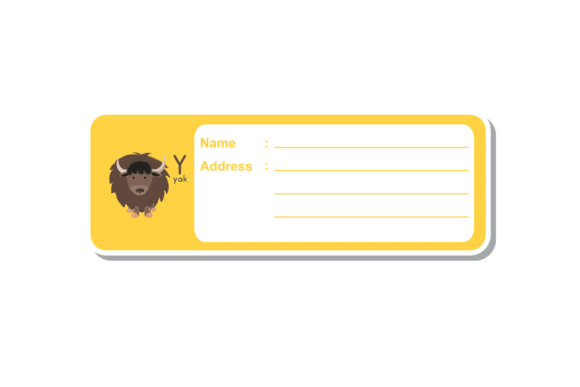 Back to School Label Book Animal Yak Svg Graphics