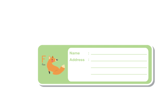 Back to School Label Name Animal Fox Svg Graphics