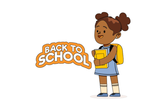 Back to School People Outline Style Graphics
