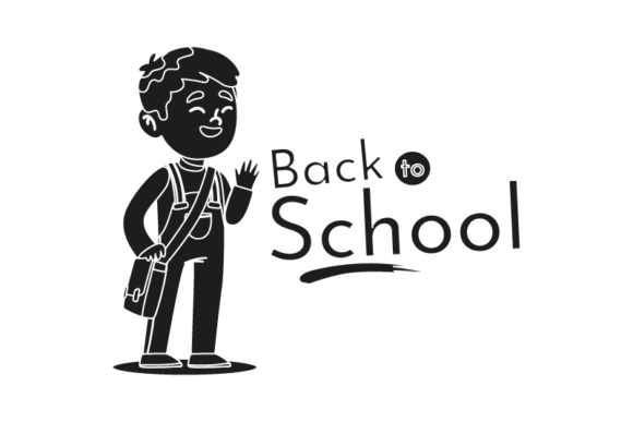 Back to School Poster Silhouette Graphics