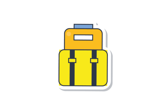 Back to School Stickers Bags Yellow Svg Graphics