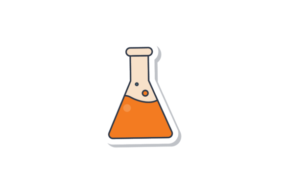 Back to School Stickers Lab Bottle Svg Graphics