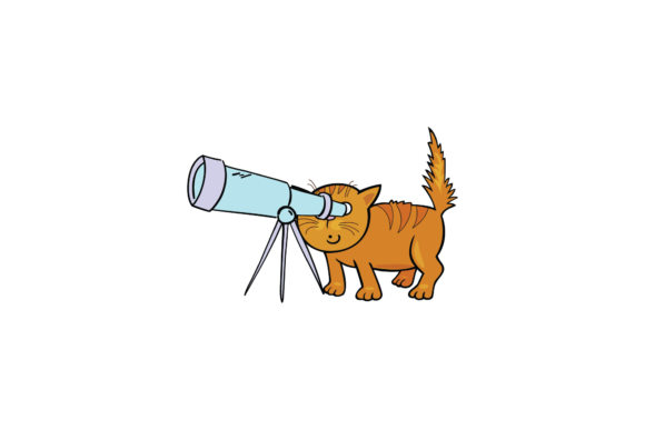Cat Back to School - Binoculars Svg
