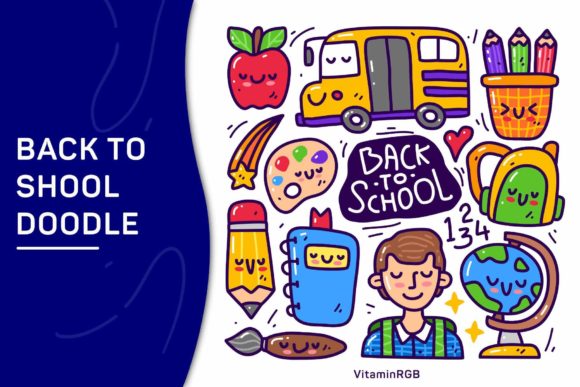 Doodle Collection Set of Back to School