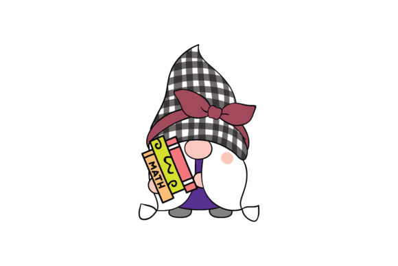 Gnomes Back to School Books Library Svg