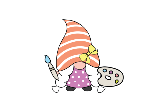 Gnomes Back to School Painting Tools Svg