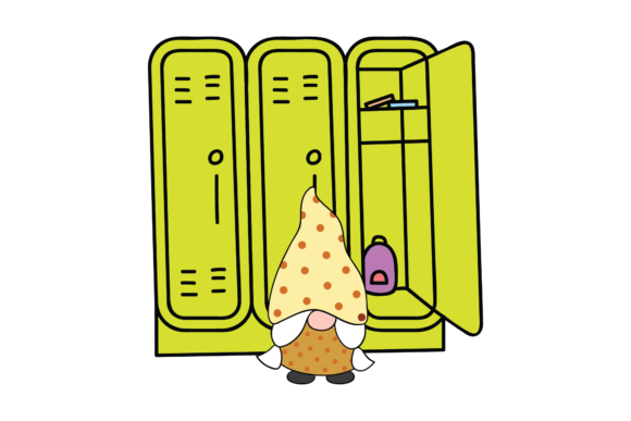 Gnomes Back to School Storage Cabinets