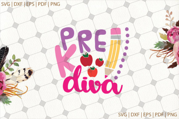 Pre School Diva Back to School Svg File