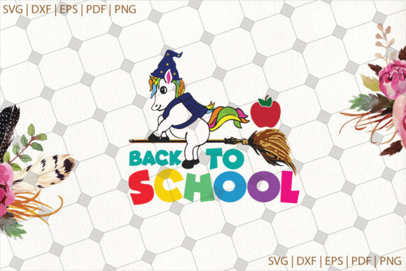 Unicorn Back to School Instant Download: Graphics & Illustrations for Local Branding