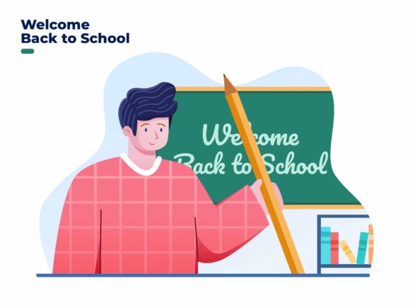 Welcome Back to School Illustration Graphics